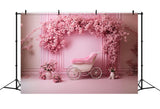 DBackdrop Pink Classic Wall Kirschblüte Rose Trolley Element Backdrop RR4-12