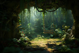 DBackdrop Mystischer Wald Abenteuer Schaukel Hintergrund RR4-41