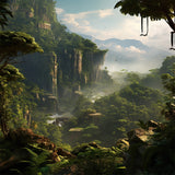 DBackdrop Magnificent Rainforest Stream Adventure Theme Hintergrund RR4-43