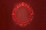 DBackdrop Kunst Vintage Roter Ovaler Fotorahmen Abstrakte Hintergrund RR4-52
