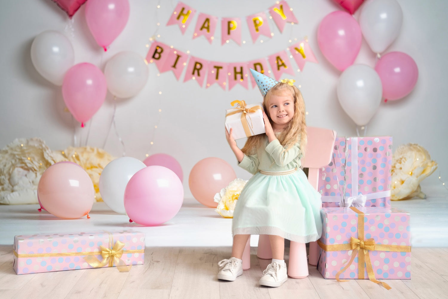 Baby Geburtstag Banner Dekoration Hintergrund RR5-40