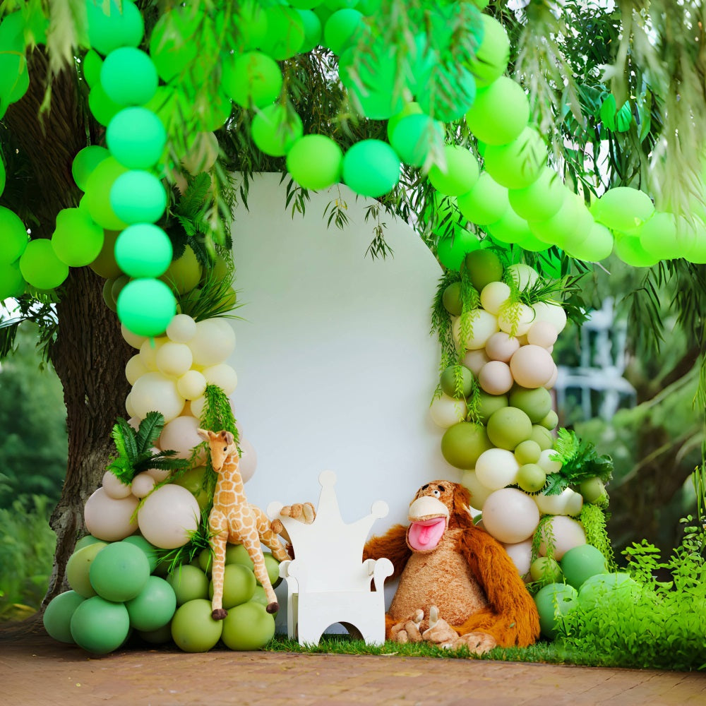 Wildlife Dschungel Geburtstag Party Dekoration Backdrop RR5-46