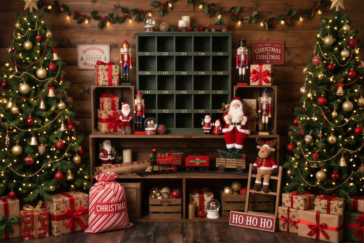 Santa Fotohintergrund Rustikales Spielzimmer Dekoration RR610-18