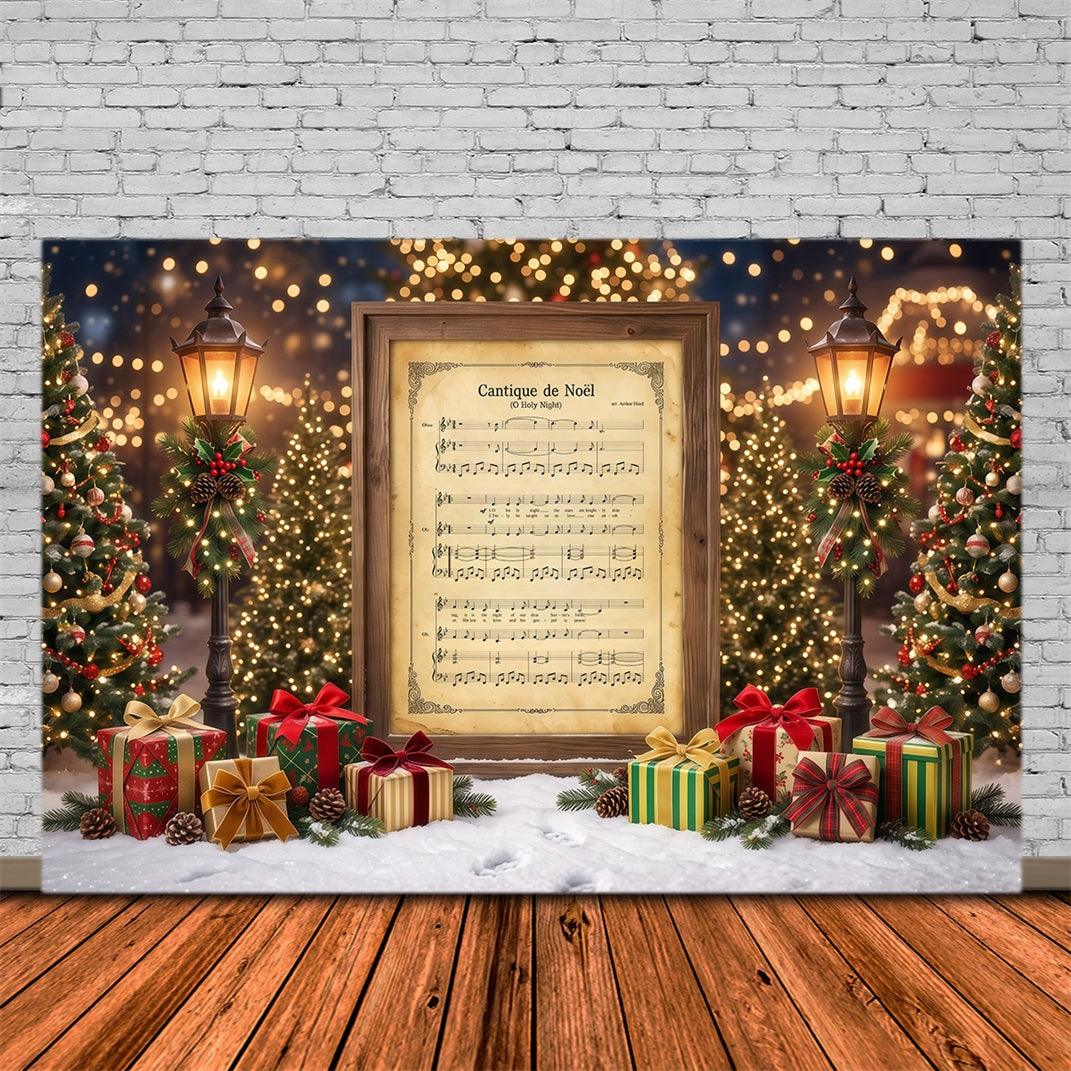 Weihnachtlicher Notenblatthintergrund Vintage Weihnachtslied Musikdekoration RR610-39