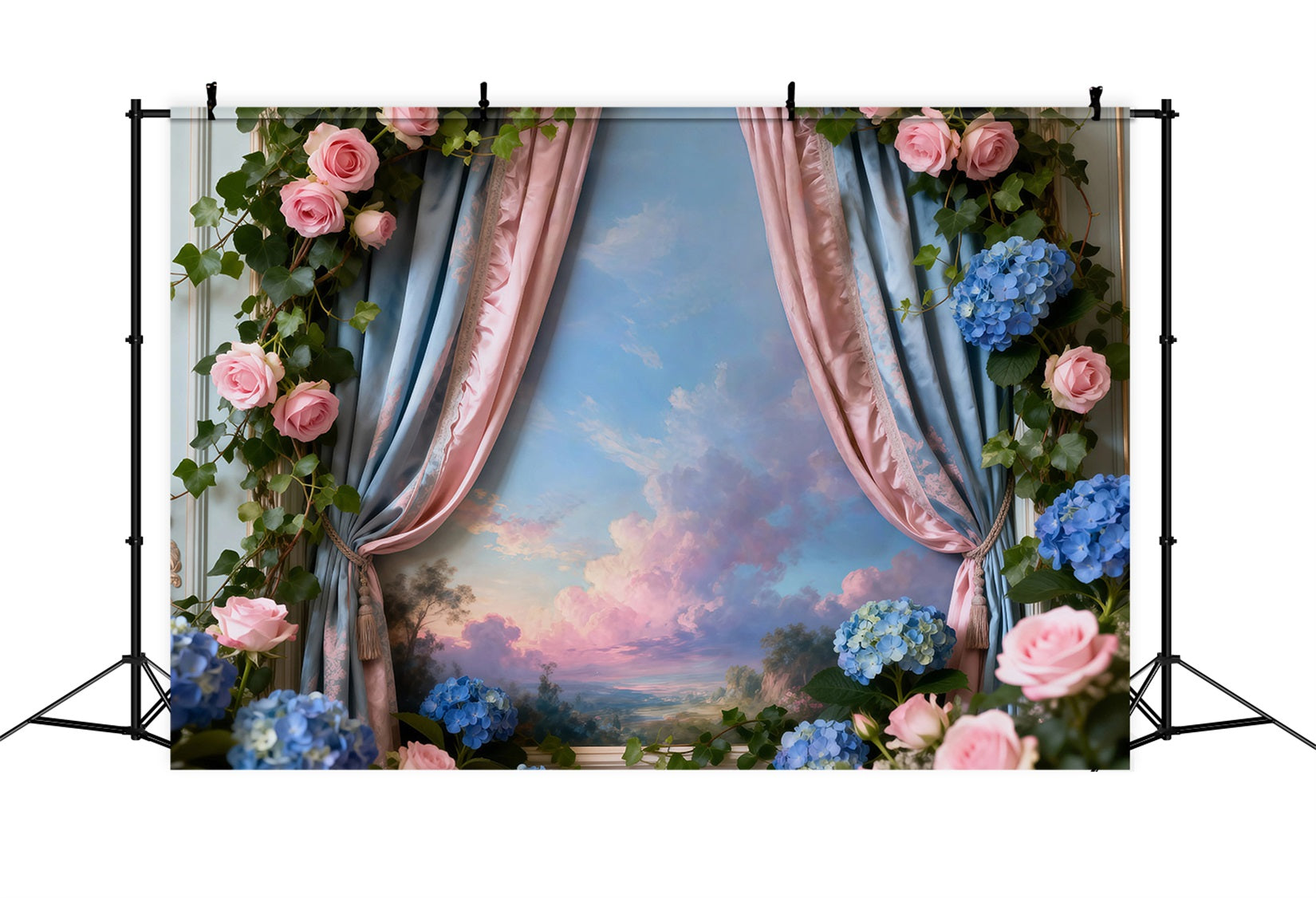 Frühlingsblumen-Hintergrund Romantisches Blumenfenster Blick in den Himmel Blumenbild-Hintergrund RR62-42