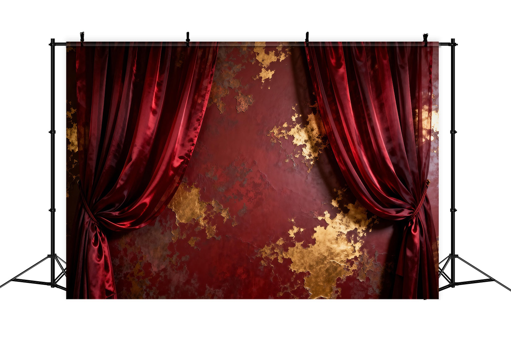 Hintergründe für Boudoir Purpurroter, vergoldeter Samtvorhang Textur Vintage-Wandhintergrund RR62-90