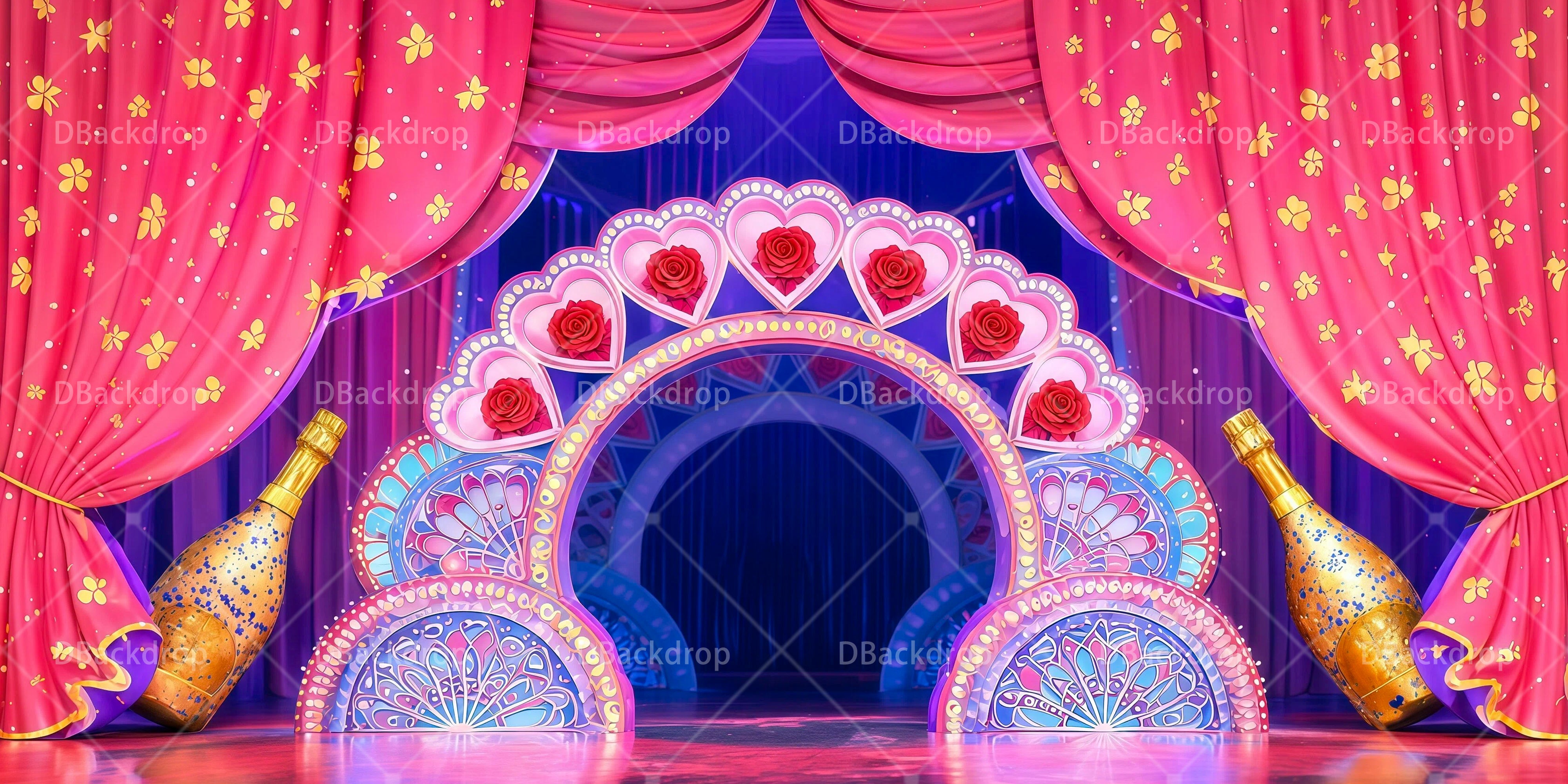 Hochzeitsbühne Kulisse für Tanzaufführung und Theater RR65-T107