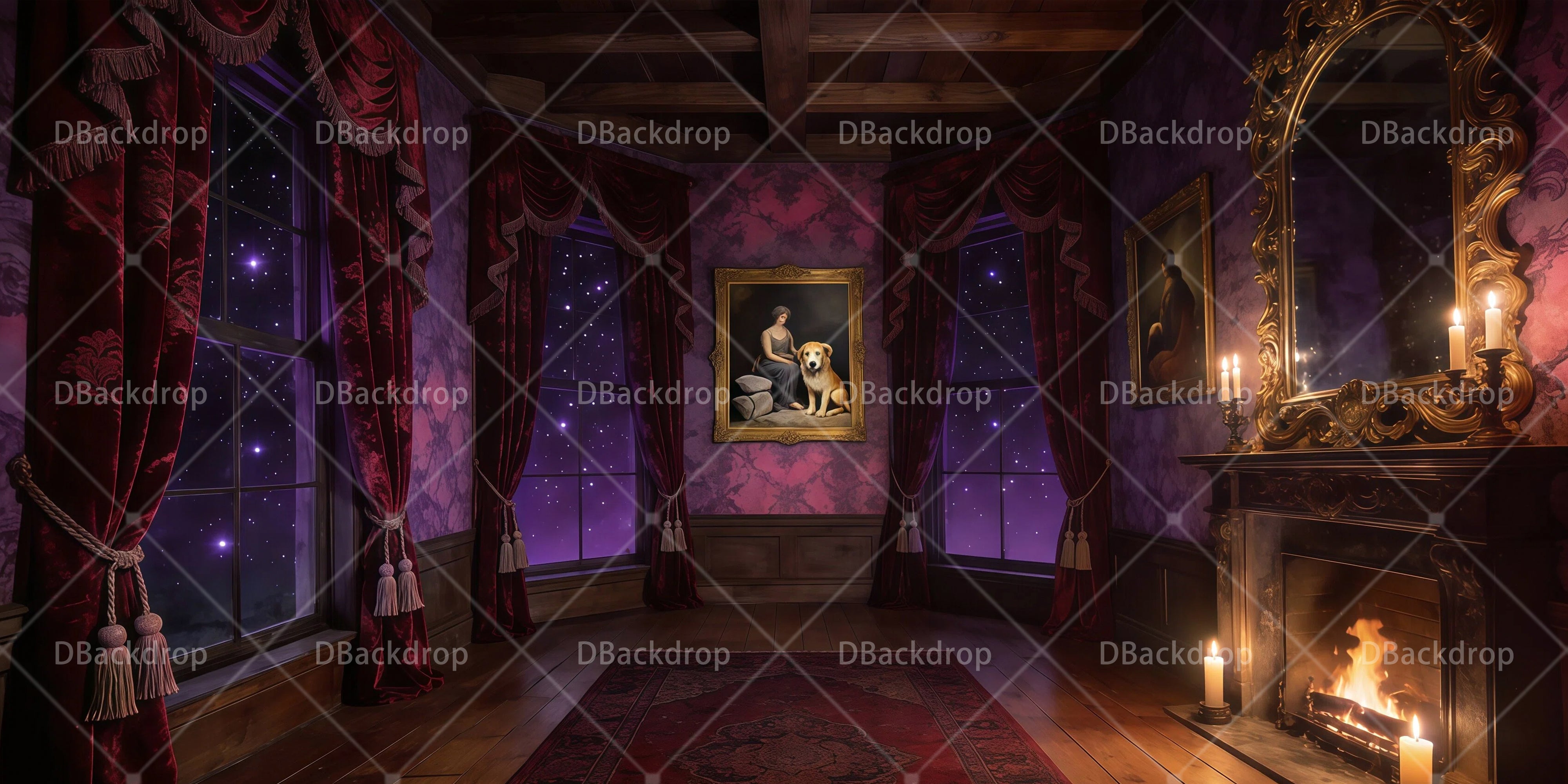 Unheimliches Wohnzimmer atmosphärische Theaterkulisse RR65-T119