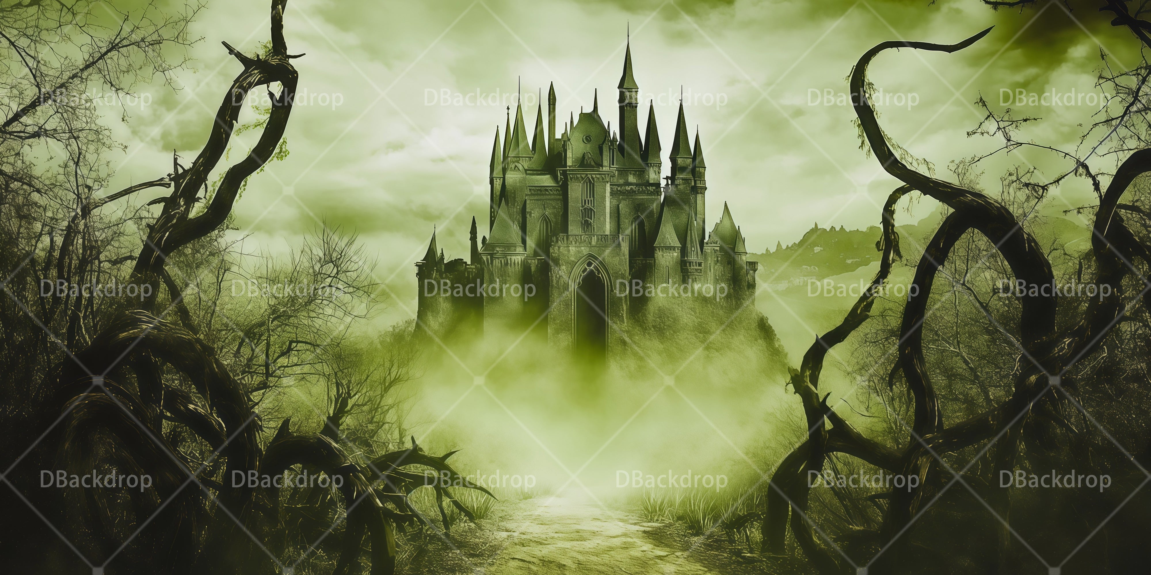 Dunkles Dornenschloss große Theaterkulisse RR65-T123