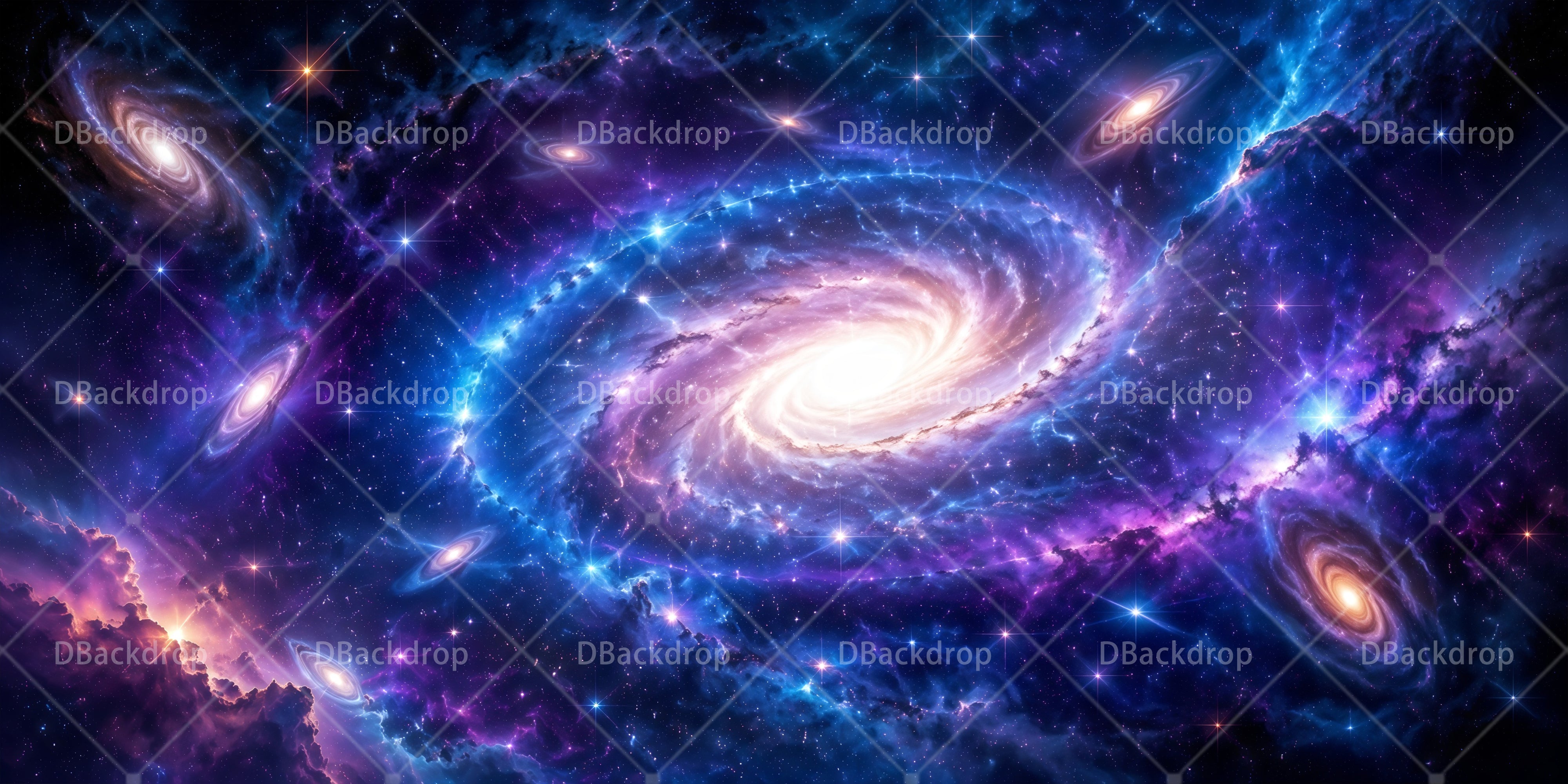 Fantastische Galaxie im Weltraum VBS Bühnenhintergrund RR65-T15