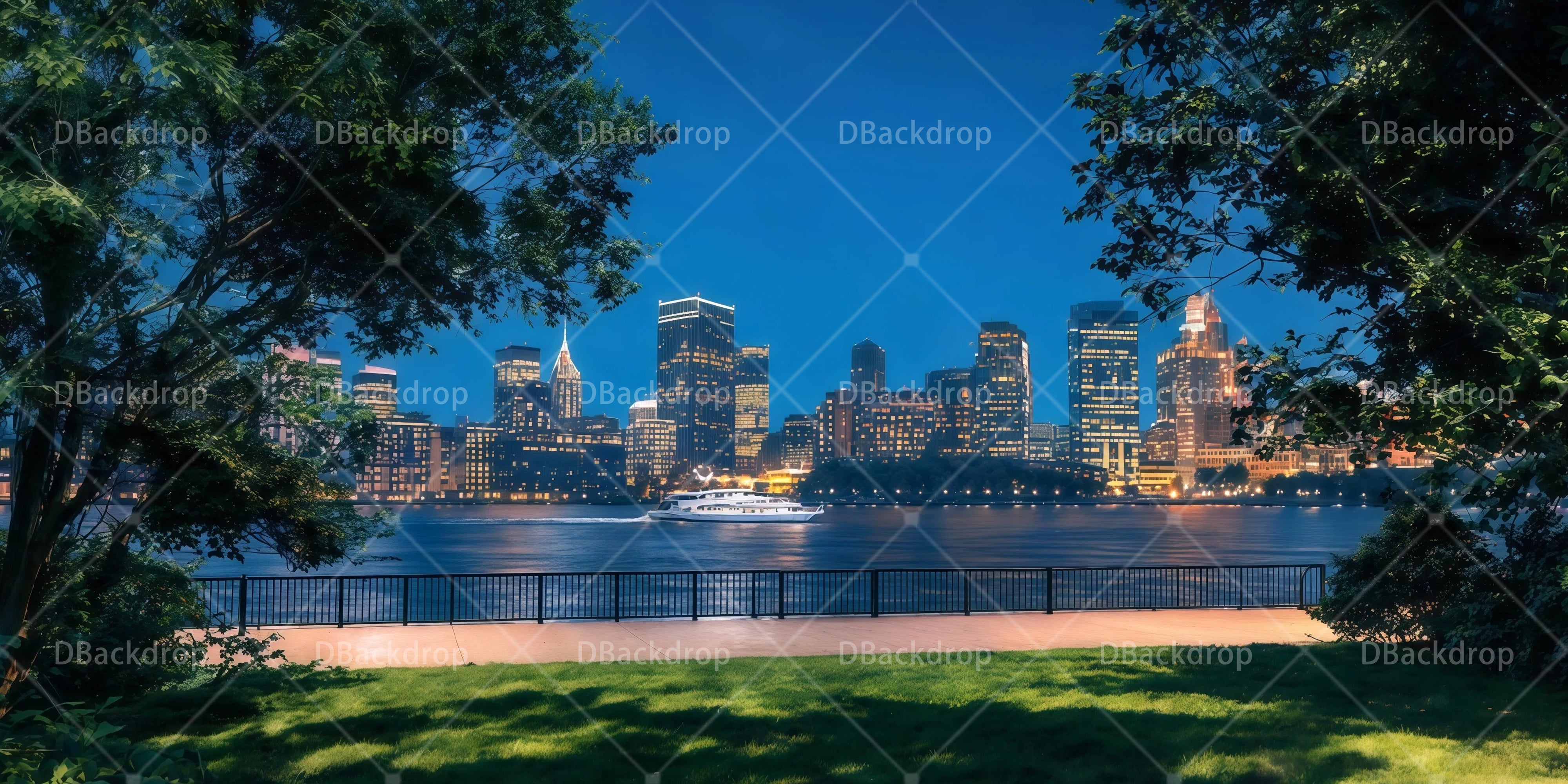 Kinobühnenbild Park und Skyline von NYC Ideen für Bühnenbilder RR65-T31