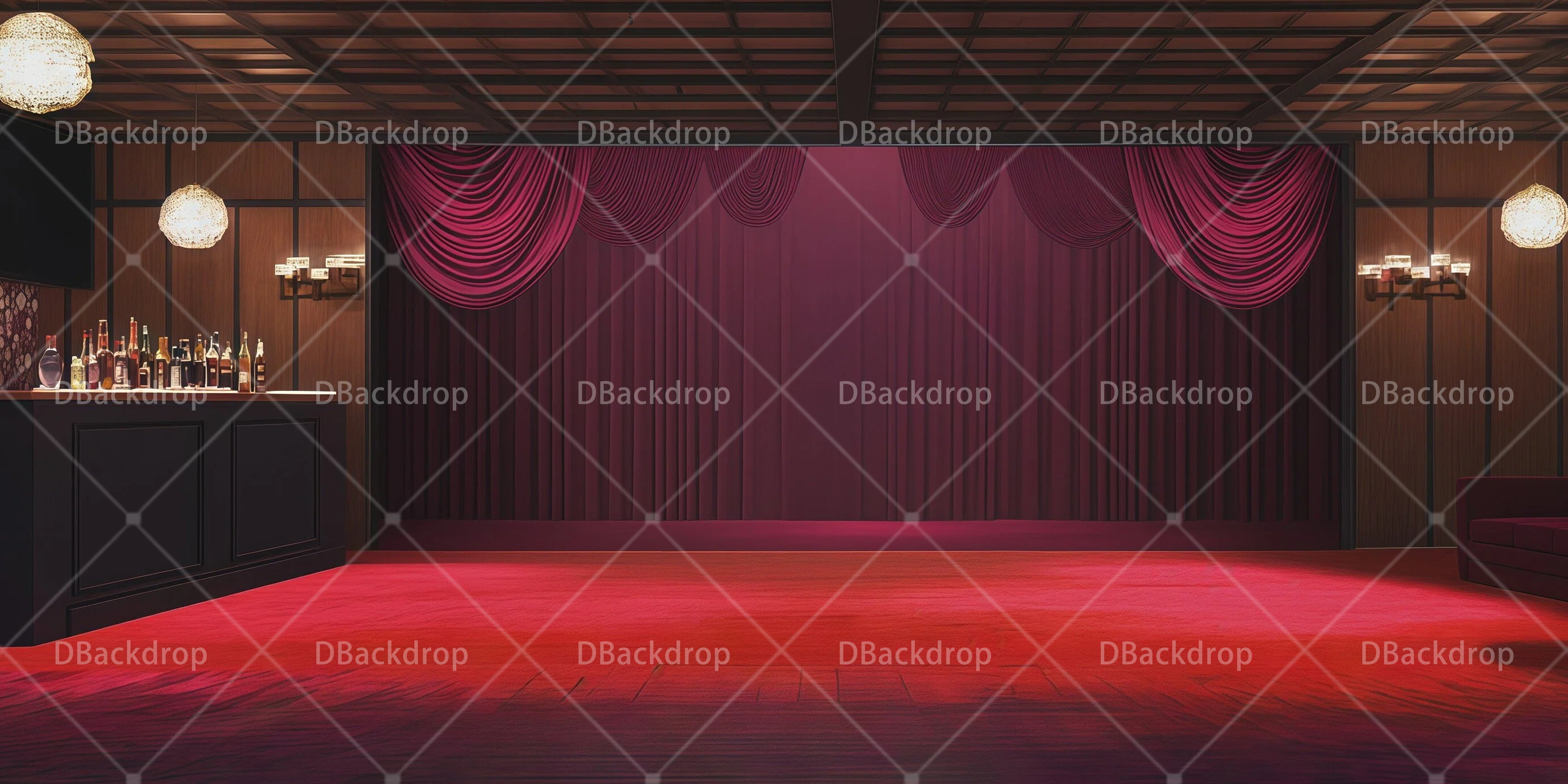 Theaterhintergrund Unterirdische Bar Aufführungskulisse RR66-T30