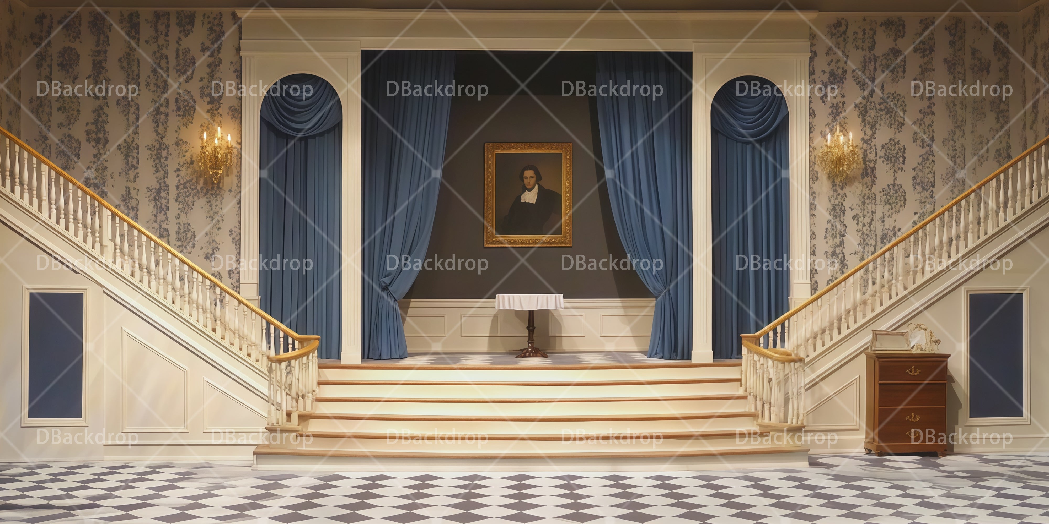Aufführungshintergrund Große Treppe für Schultheater RR66-T43