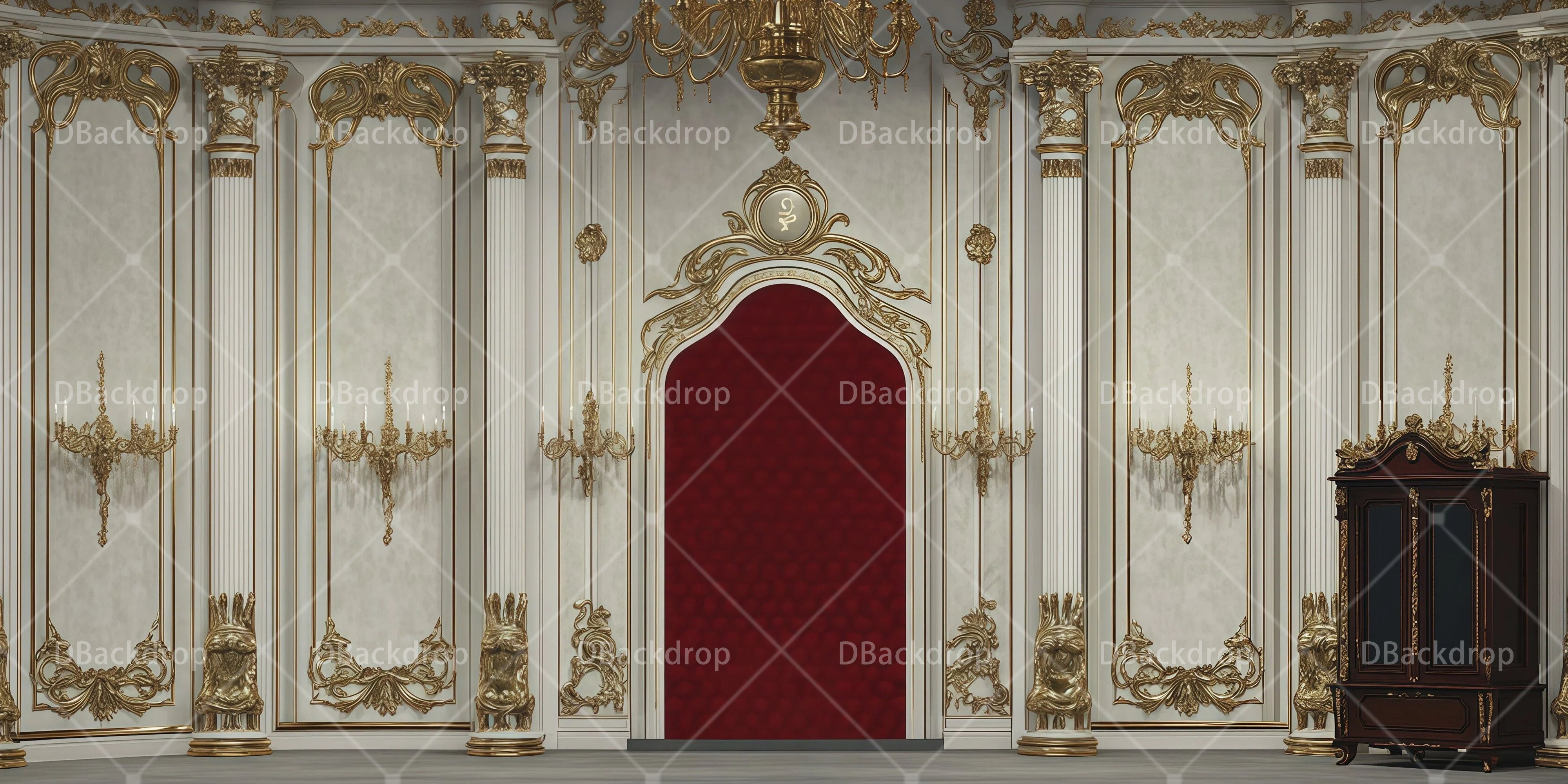Aufführungshintergrund Barocker Palasthall für Schultanz RR66-T48