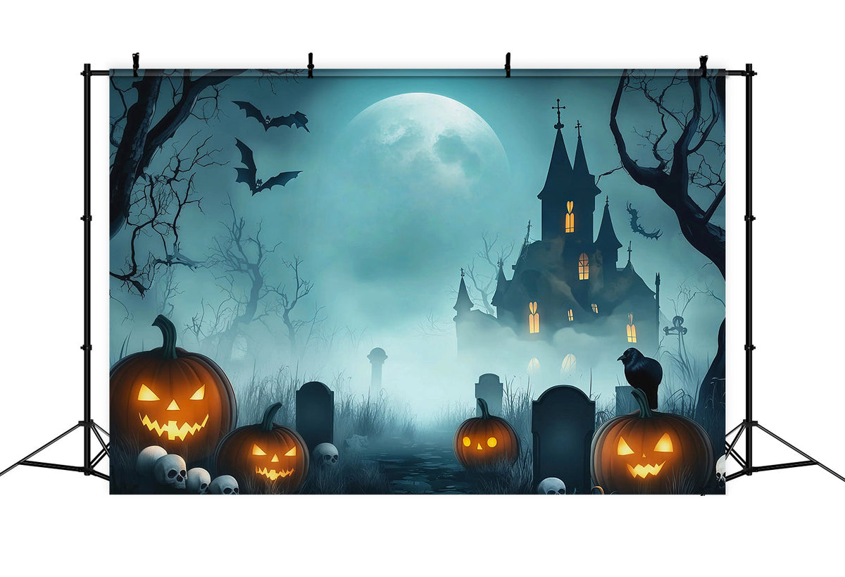 Halloween-Garage-Kulisse Nebelkürbis-Spukhaus-Kulissen Für Halloween RR67-125