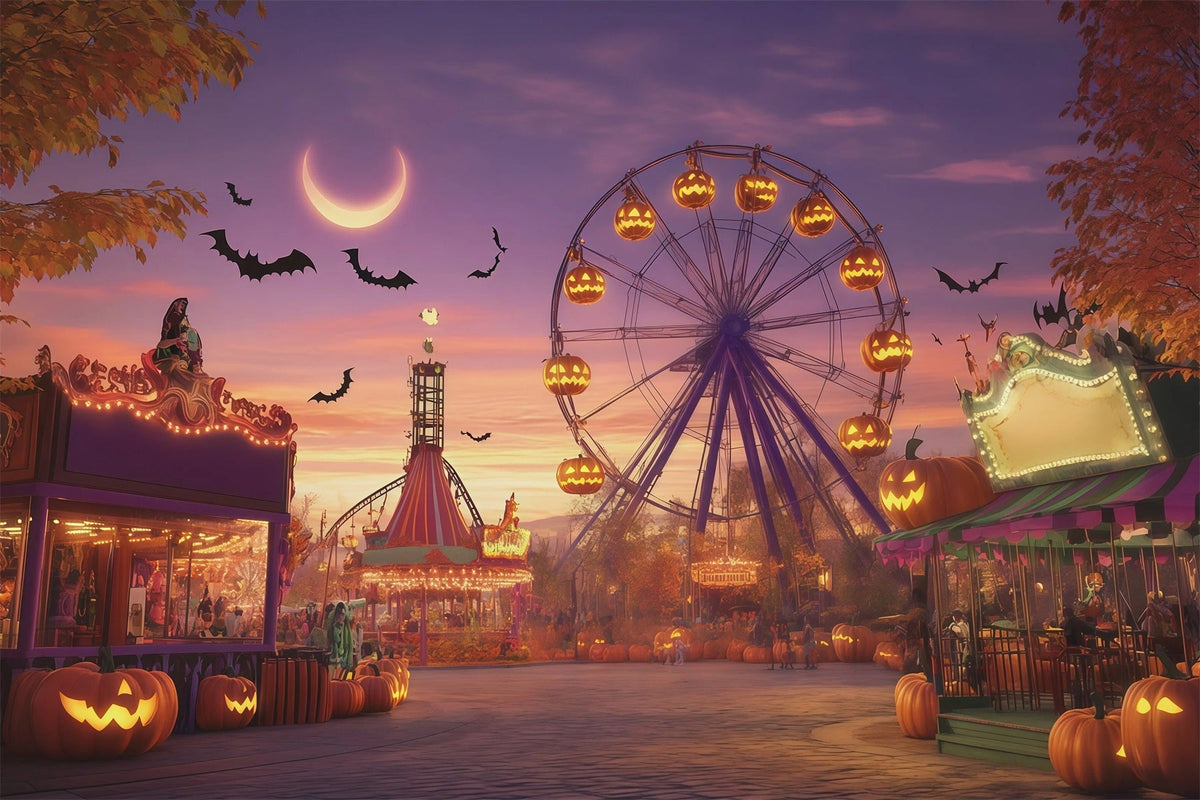 Halloween-Karnevals-Hintergrund Halbmond Kürbis Diy Halloween-Hintergrund RR67-139