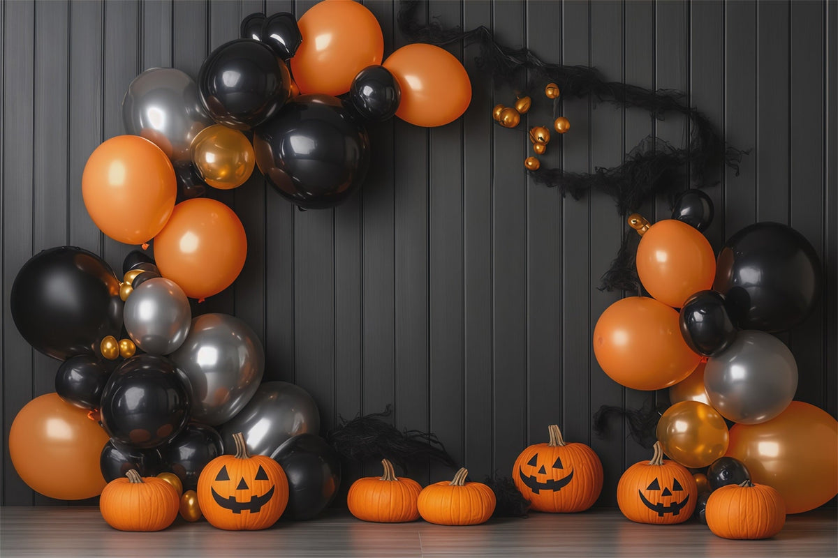 Halloween-FotohintergrundKürbis-Ballon-Partybogen Diy-Halloween-Fotohintergrund RR67-149