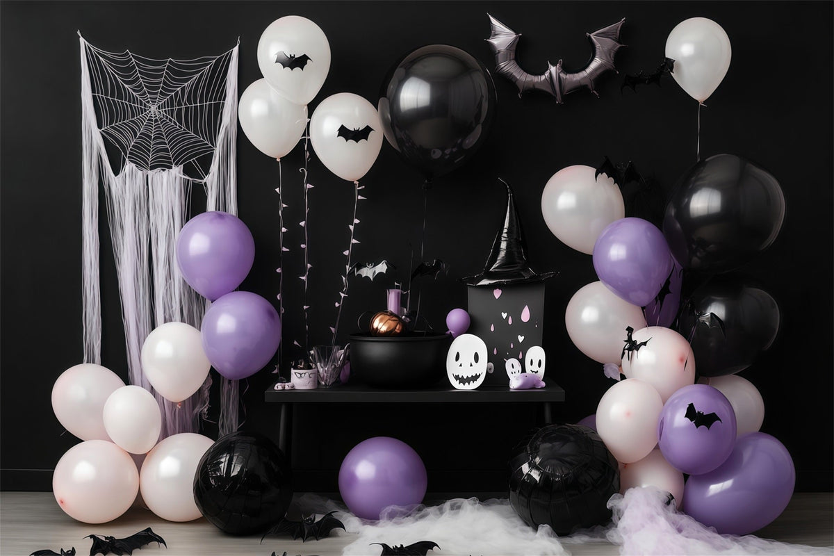 Halloween-Ballonbogen-Hintergrund Hexenkessel-Party Halloween-Babyparty-Hintergrund RR67-198