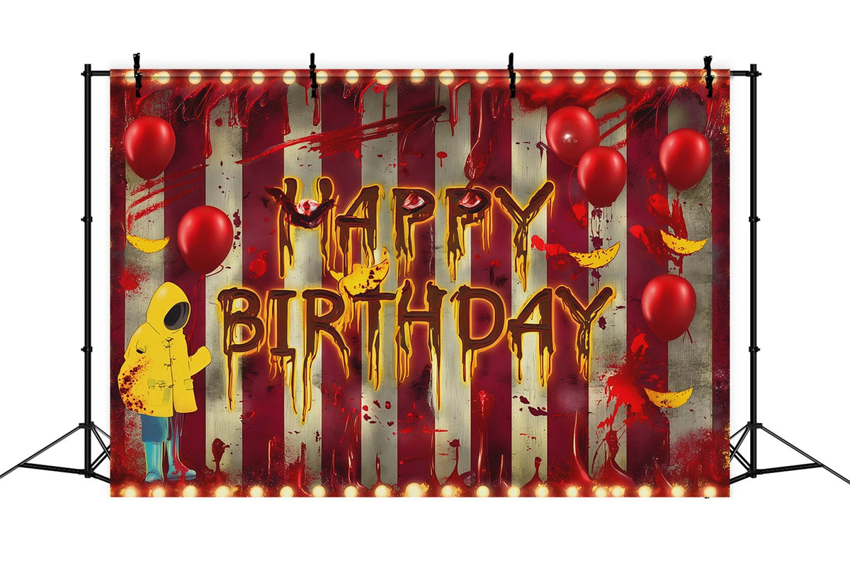 Halloween-Fotohintergrund Blutige Buchstaben Ballonwand Halloween-Geburtstagshintergrund RR67-26