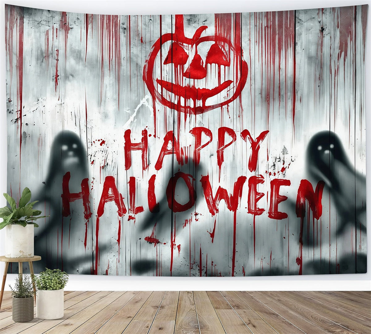 Halloween-Blutkulisse Blutige Geisterwandschatten Halloween-Hintergründe RR67-52