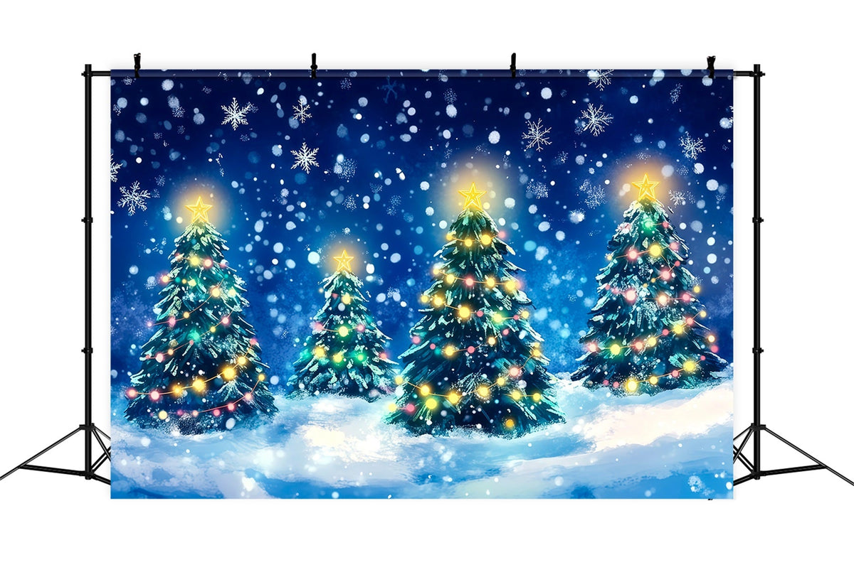 Weihnachtsbaum-Hintergrund Leuchtender Kiefernwald Weihnachts-Fotografie-Hintergründe RR69-62