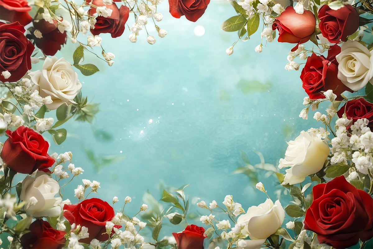 Weihnachtlicher Blumenhintergrund Rosenbeet Große Weihnachtskulisse RR69-67