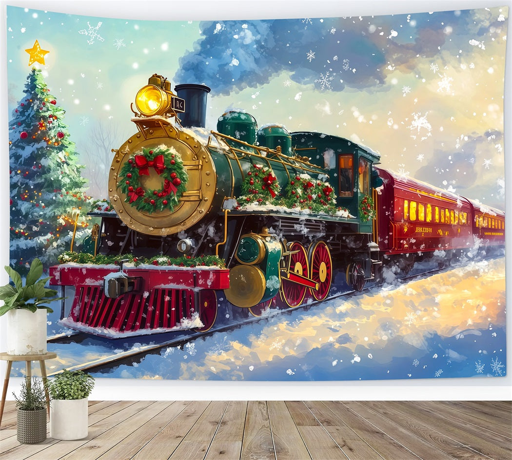 Weihnachtszug-Kulisse Festliche Dampfzugfahrt Weihnachtskulisse RR69-92