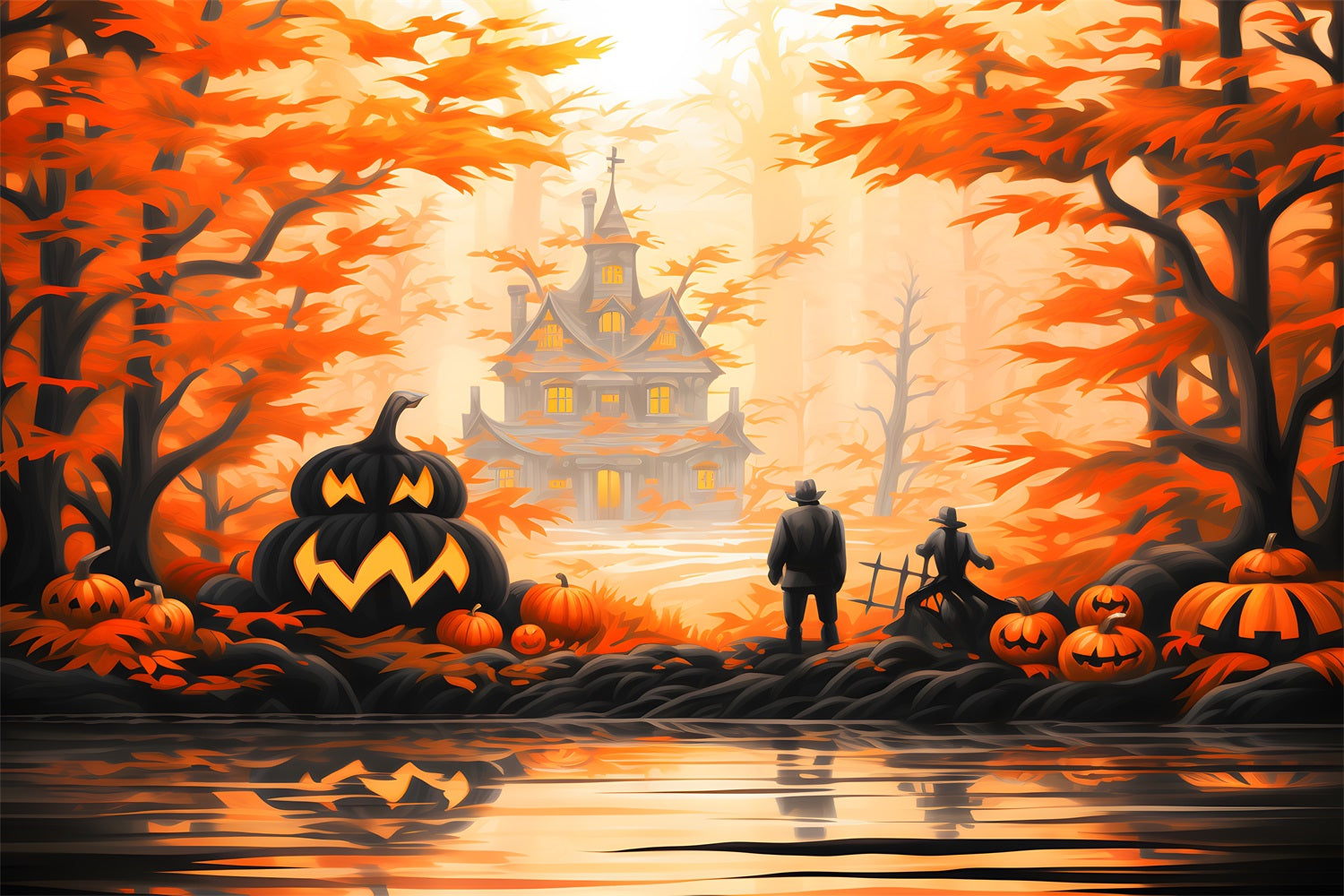 Halloweenkulisse für ein verzaubertes Waldhaus RR7-328
