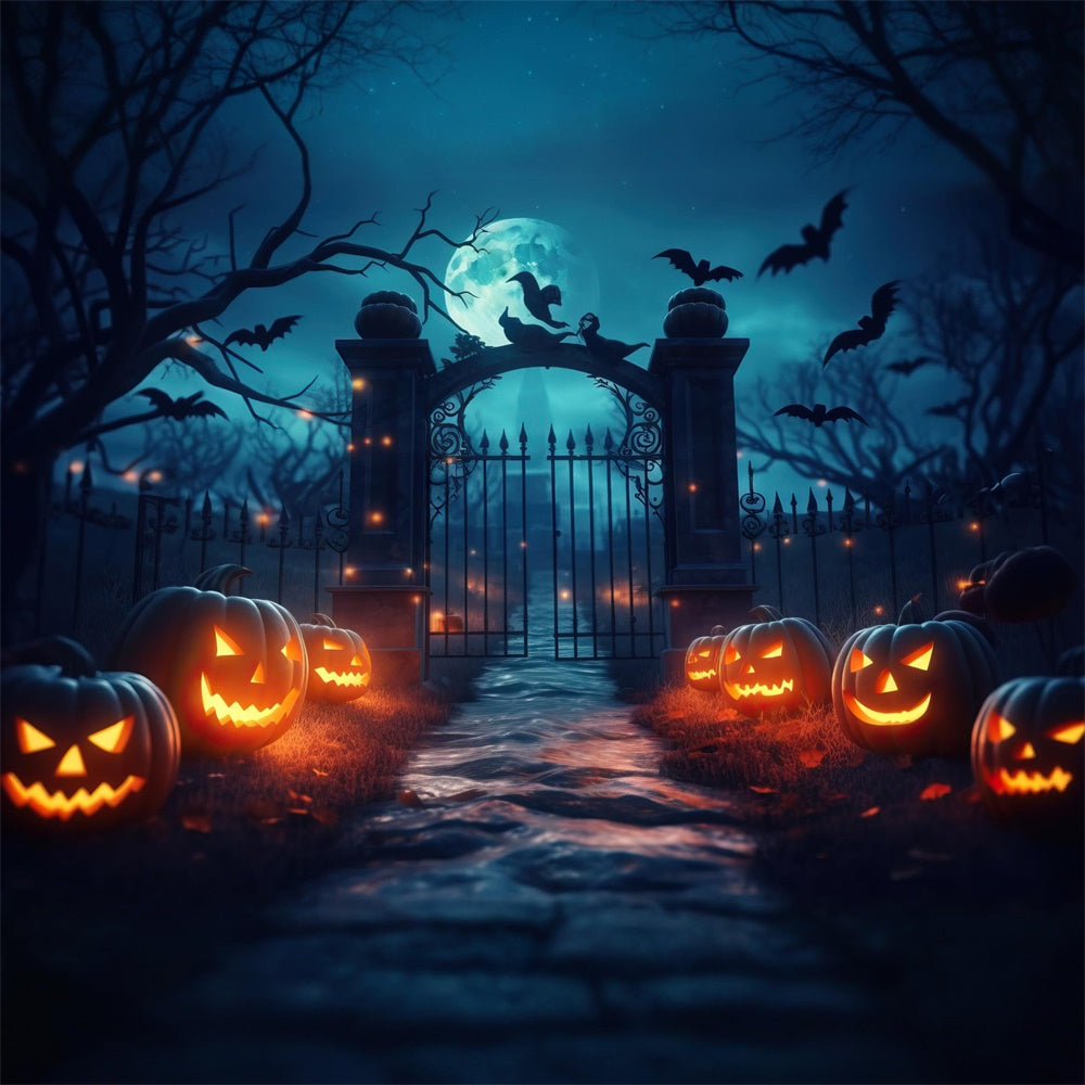 WOLADA Grusel-Friedhofs-Fotohintergrund (2,8 X 1,5 M) – Halloween-Dekoration Für Kofferraum, Party Oder Foto-Shooting, Vinyl, Leicht & Detailreich