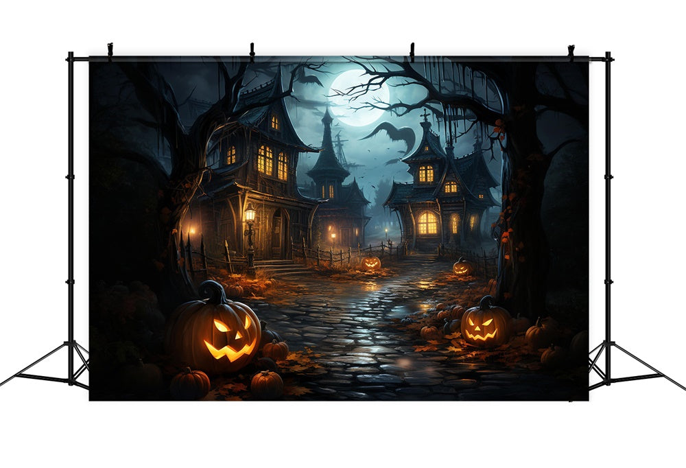 Spukhaus Halloween Mondnacht Backdrop RR7-486