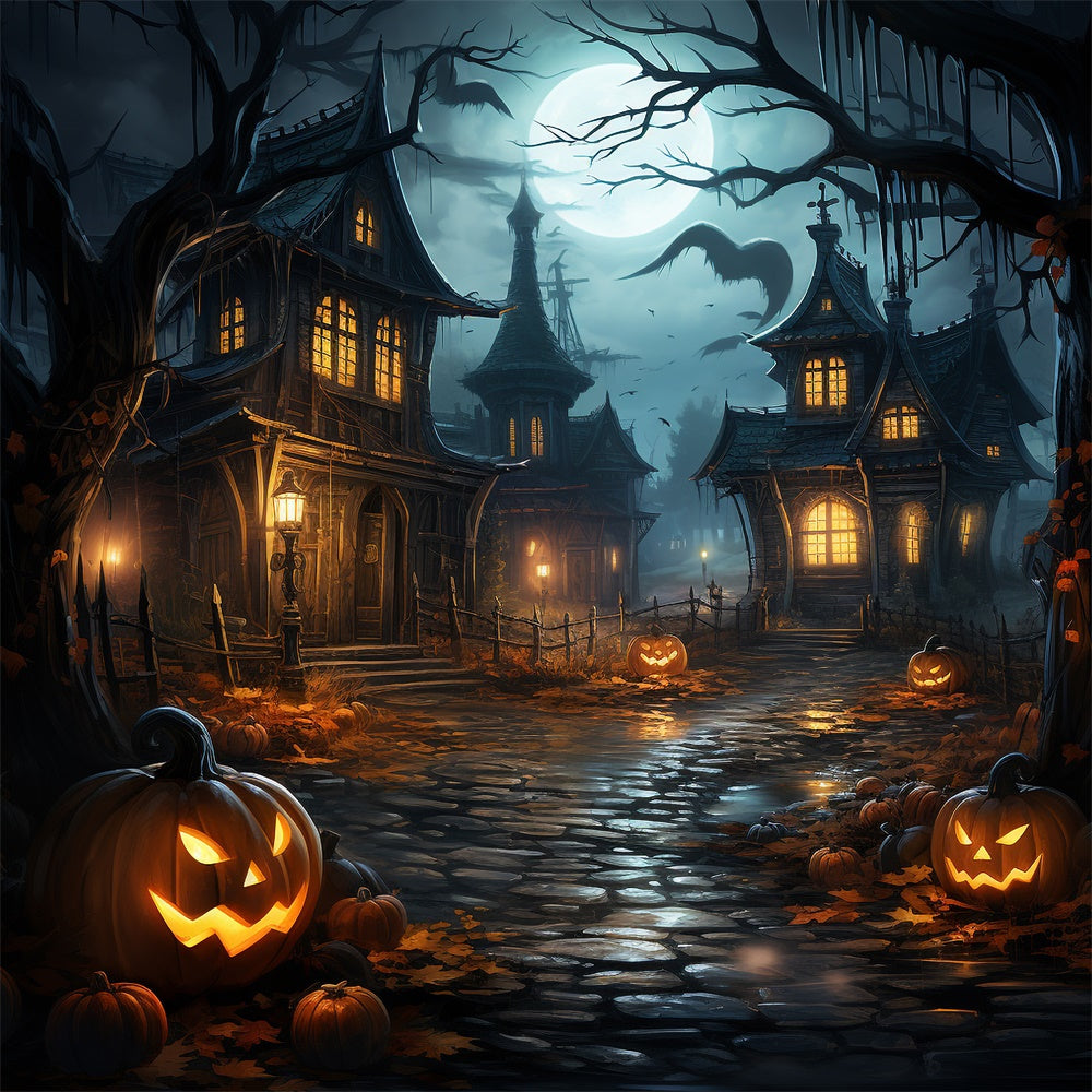 Spukhaus Halloween Mondnacht Backdrop RR7-486