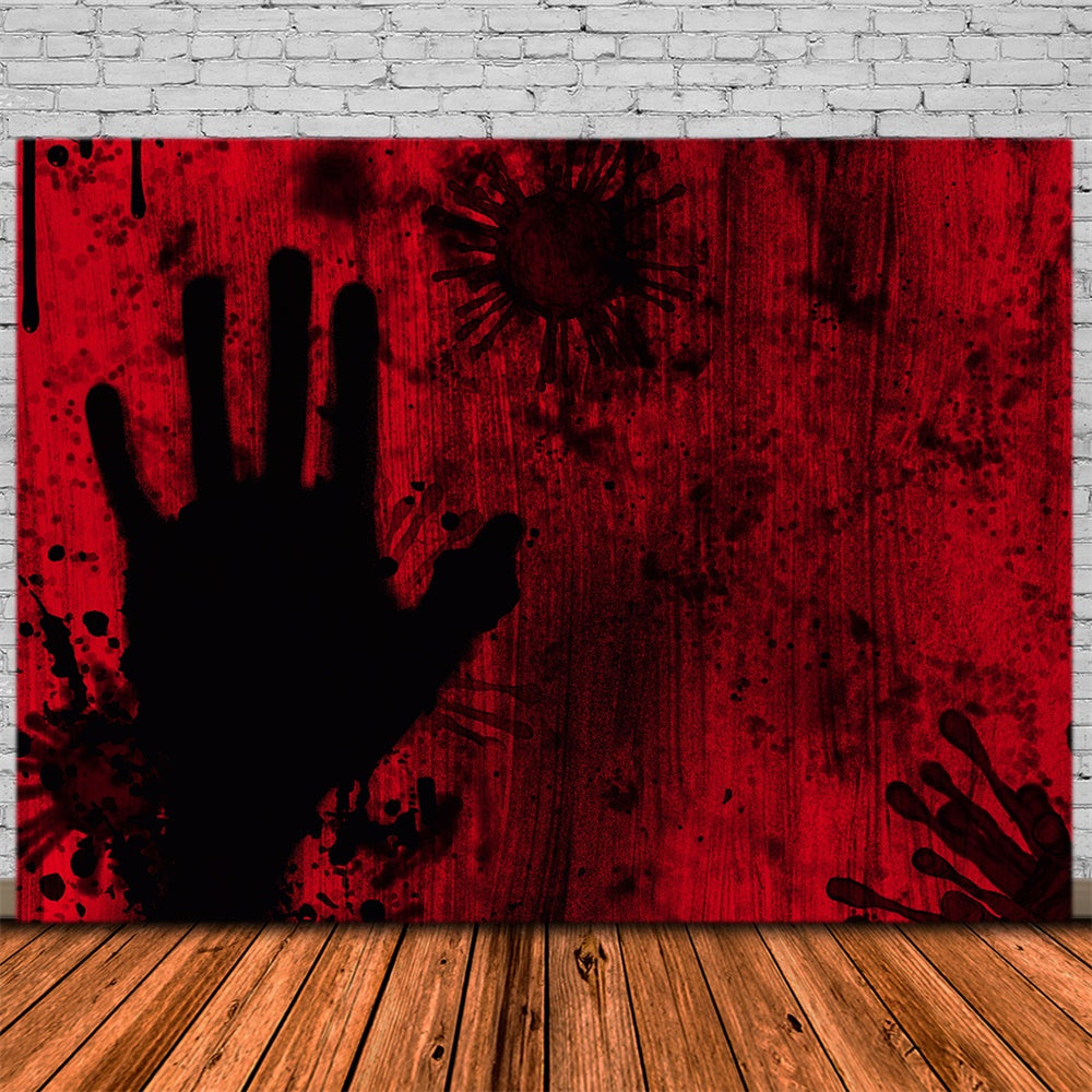 Halloween Blut Hand Schatten Wand Backdrop RR7-491