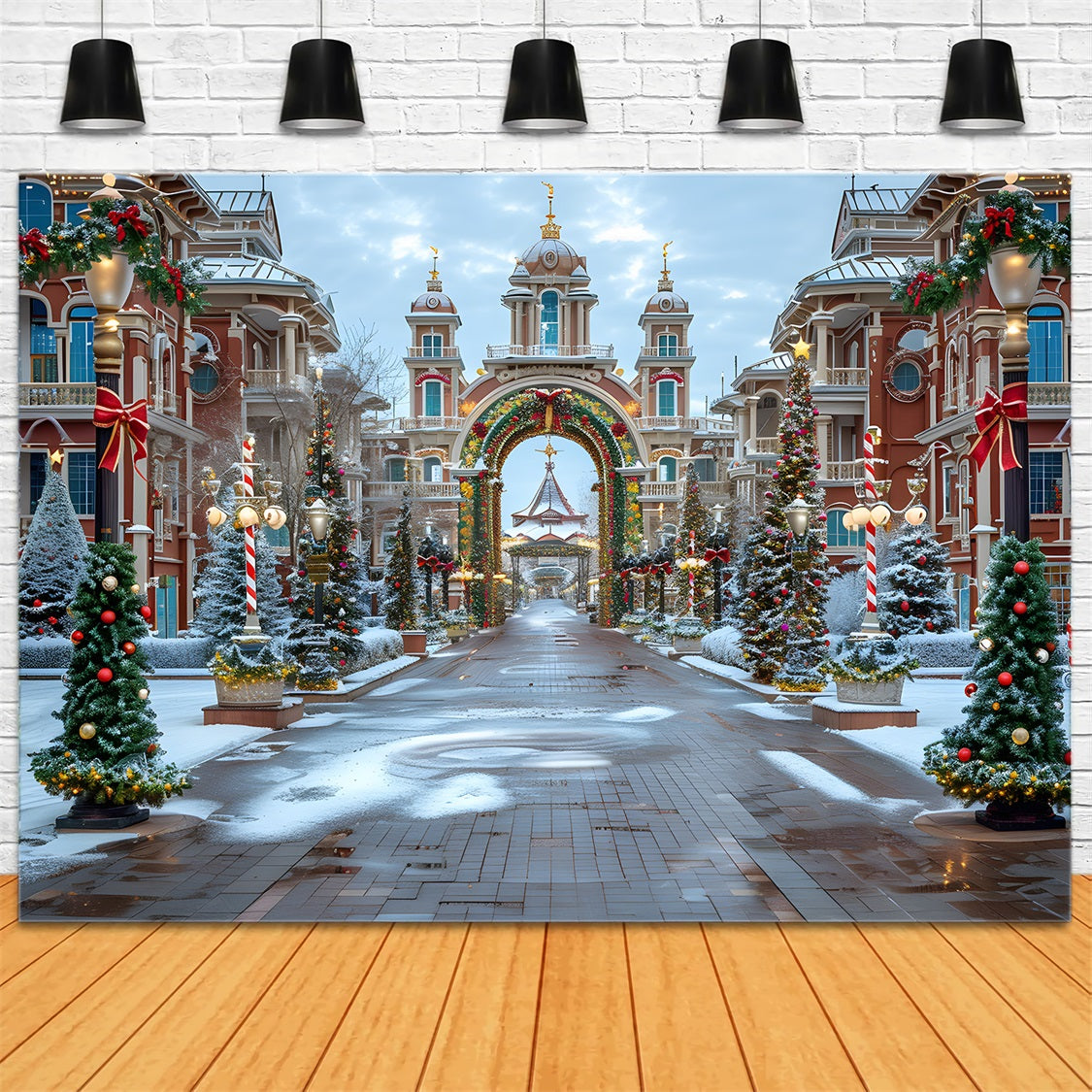 Weihnachten Grand Boulevard Wonderland Hintergrund RR7-569