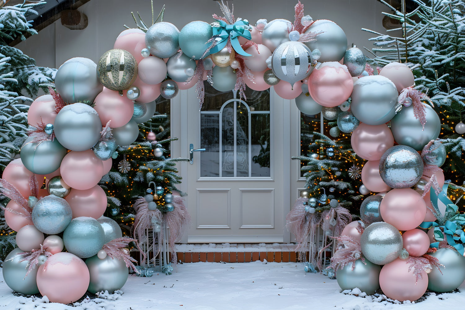 Weihnachten Eleganter Ballonbogen Hintergrund RR7-575