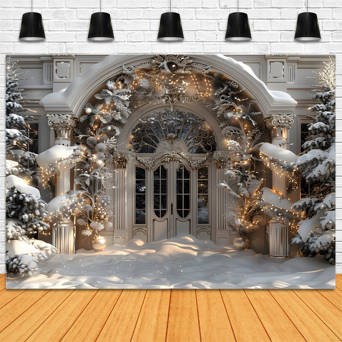 Weihnachten Grand Entrance Wonderland Hintergrund RR7-590