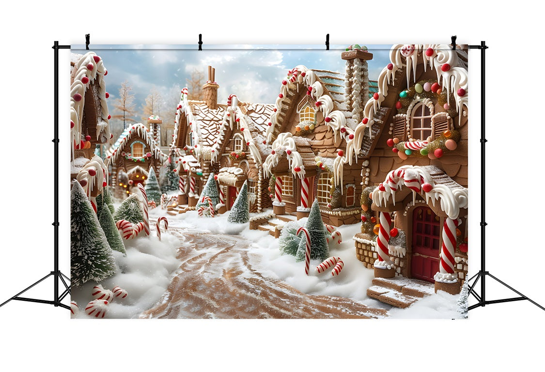 Weihnachten Lebkuchen Candy Lane Hintergrund RR7-608