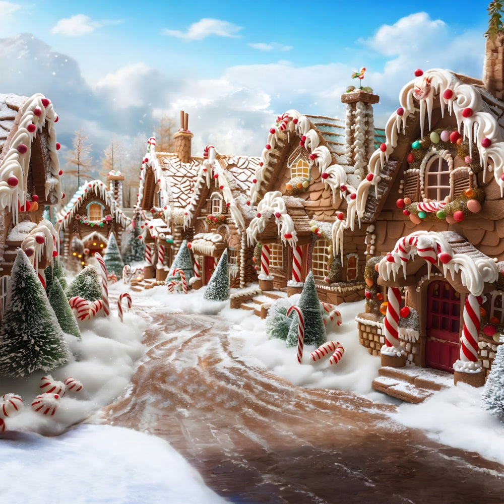 Weihnachten Lebkuchen Candy Lane Hintergrund RR7-608