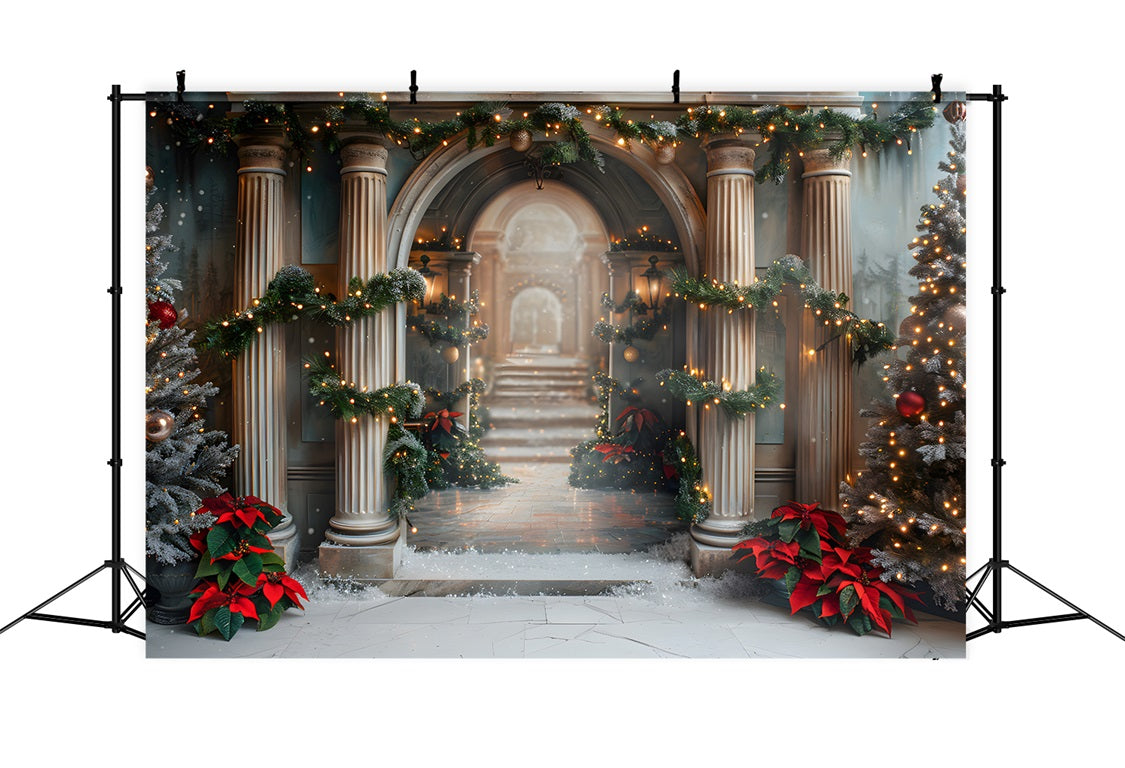 Weihnachten Grand Staircase Wonderland Hintergrund RR7-611