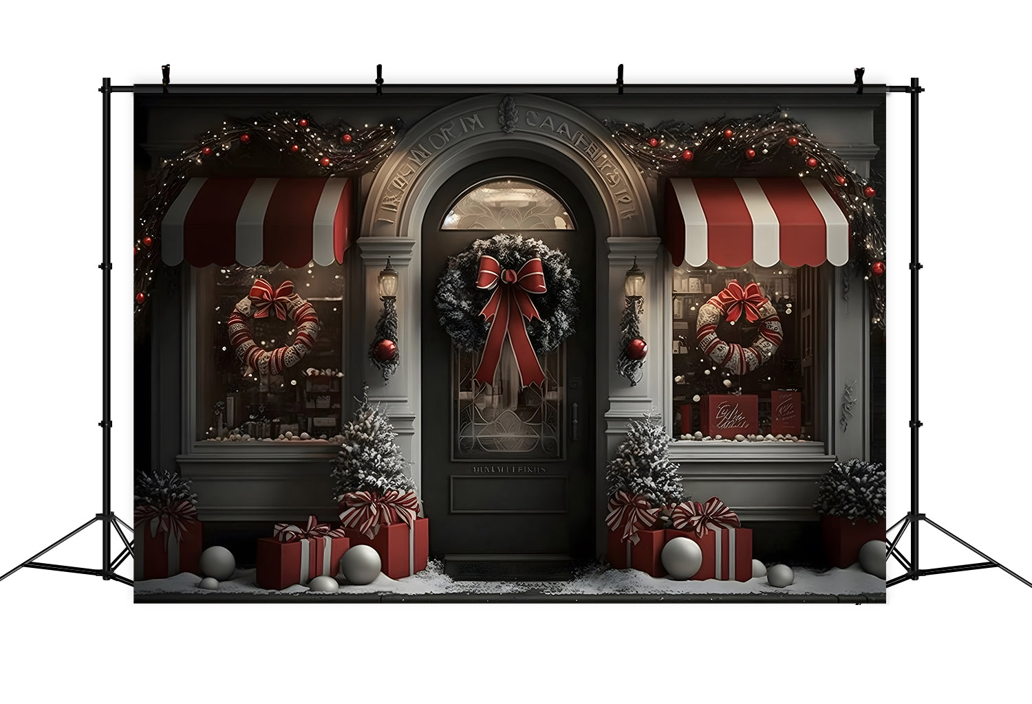 Weihnachten Festliche Schaufenstergeschenke Backdrop RR8-140