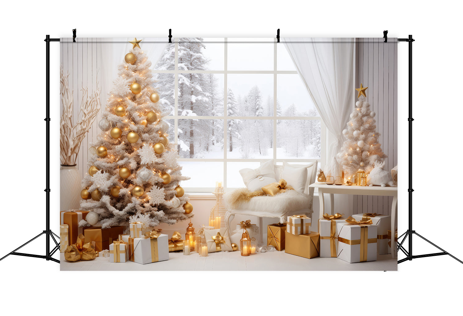 Weihnachten Candy Cane Winter Wonderland Backdrop RR8-268