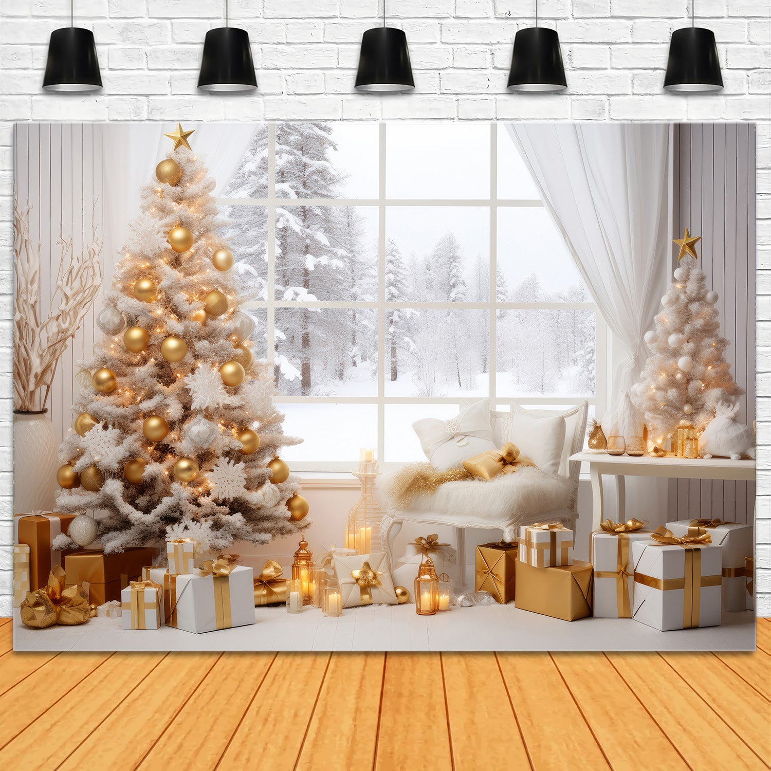 Weihnachten Candy Cane Winter Wonderland Backdrop RR8-268