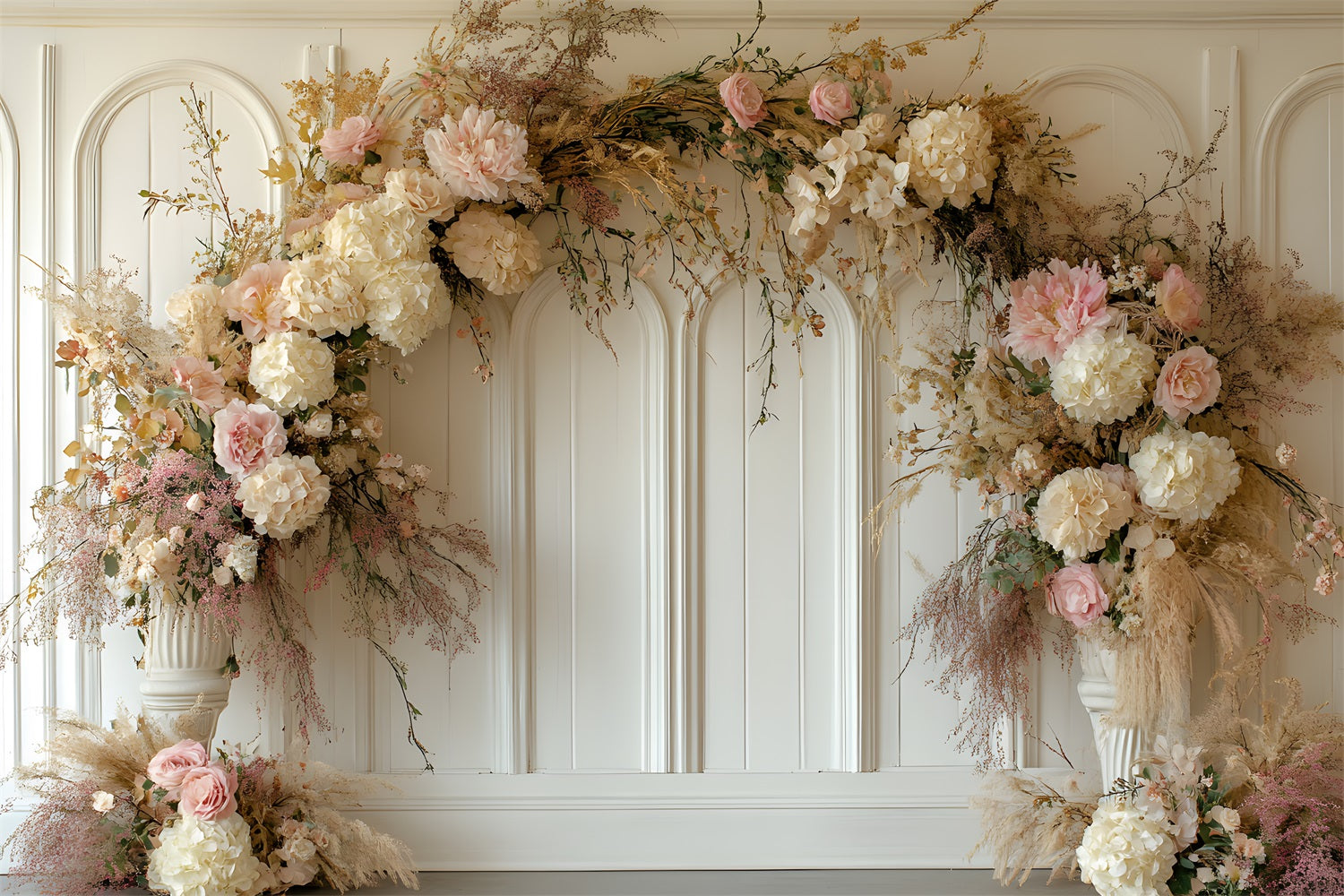 Boho Romantik Hintergrund mit Vintage Blumen RR8-446