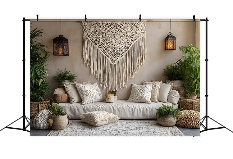 Boho Chic Makramee Lounge Hintergrund RR8-475