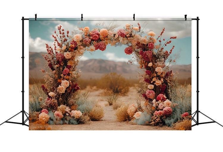 Wüstenblumen Bogen Boho Hintergrund RR8-484