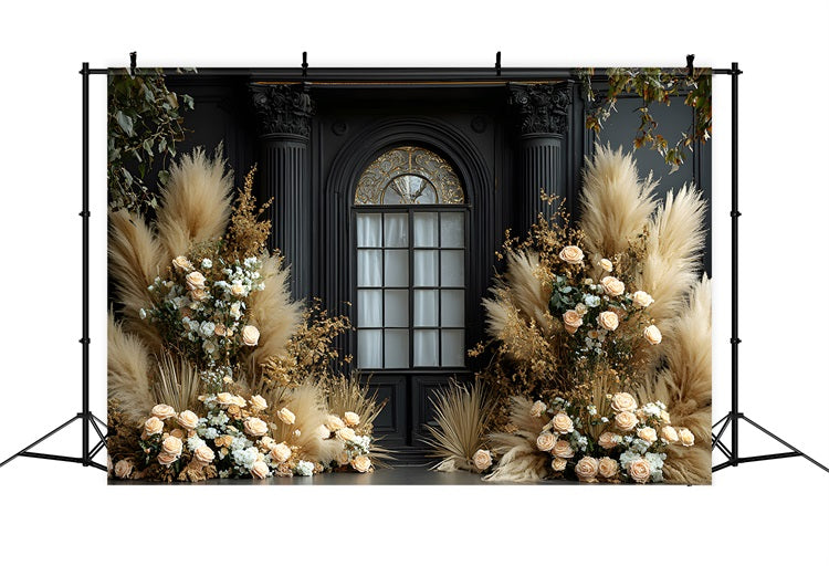 Luxe Pampas Boho Fensterhintergrund RR8-487