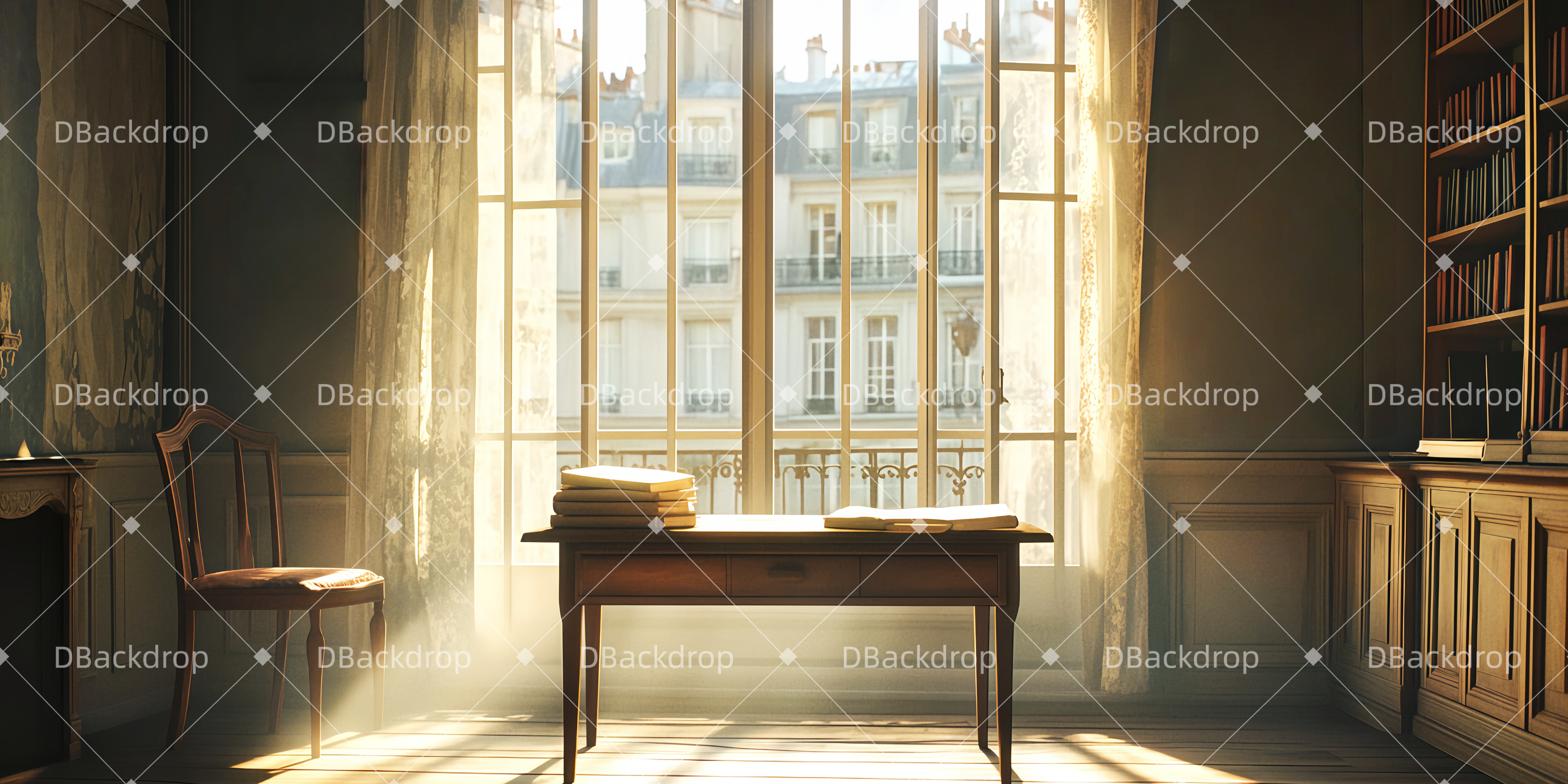 Theatervorhang offen Marius' Zimmer Theaterbühnenbau TWW511-T96