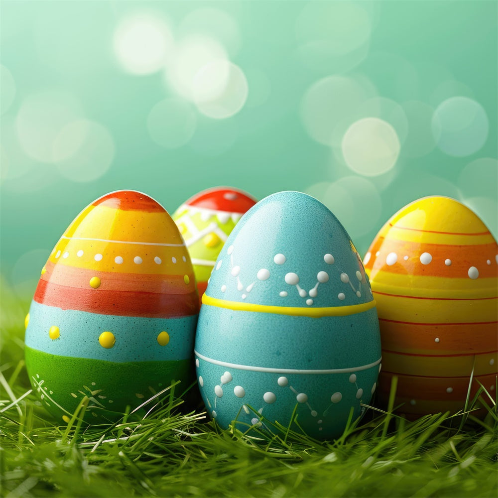 Ostern Backdrops für Fotos Festlich Buntes Ei Backdrop TWW3-39
