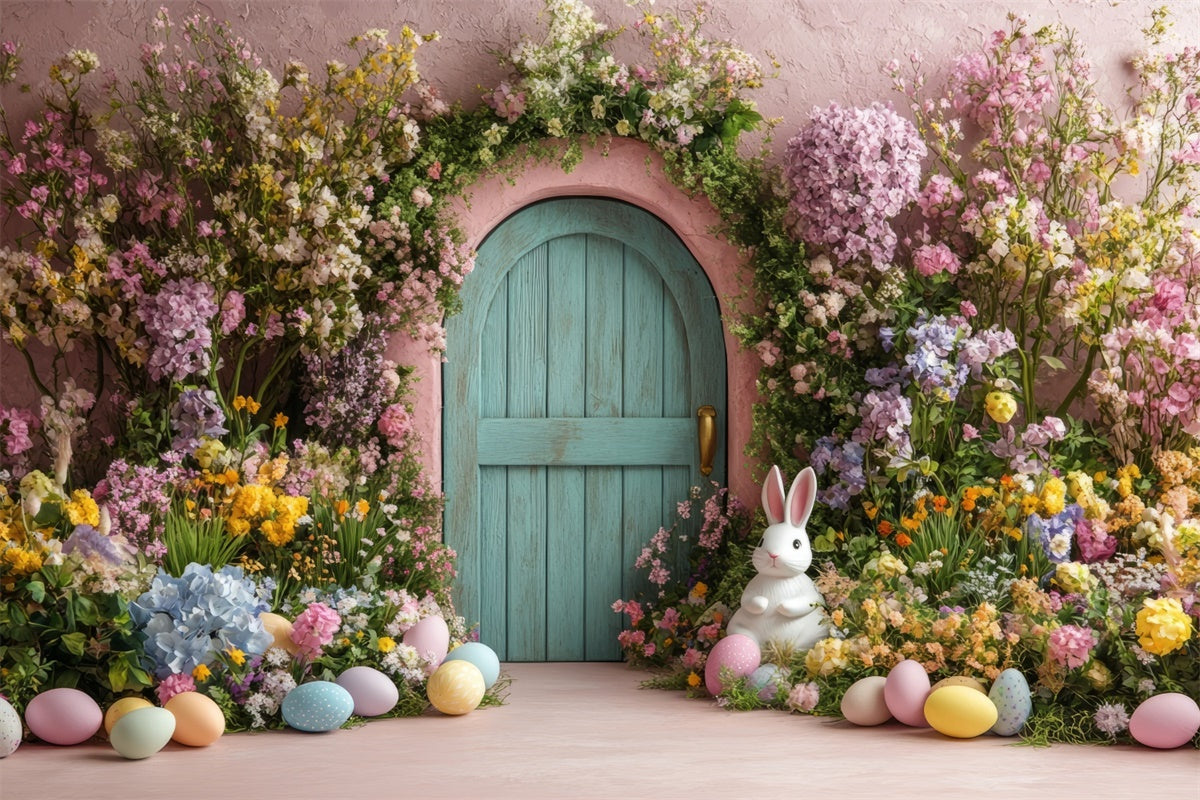 Ostern Bildideen Pastell Ei Blume Torbogen Hintergrund TWW3-50