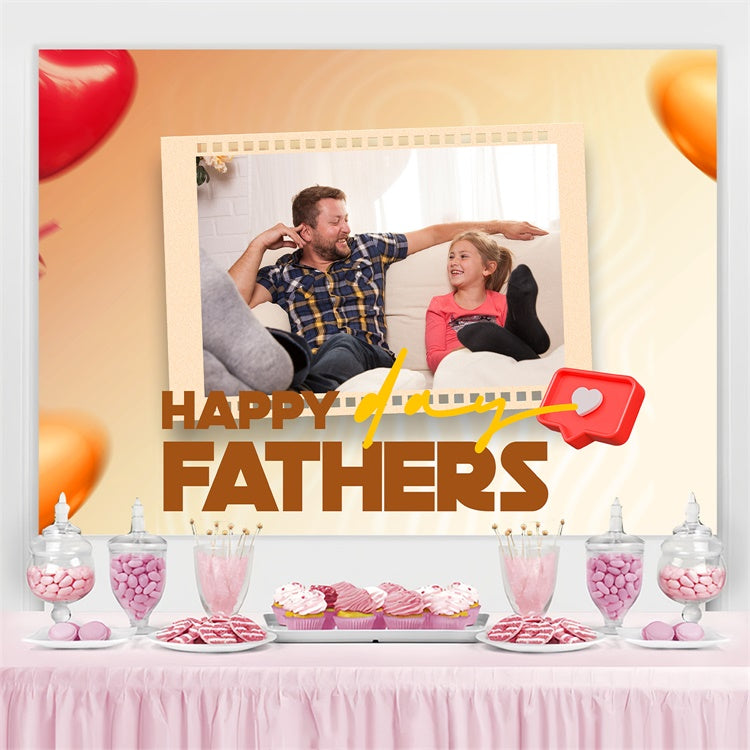 Vatertag Fotohintergrund Rotes Herz Bubble Custom Backdrop TWW4-78