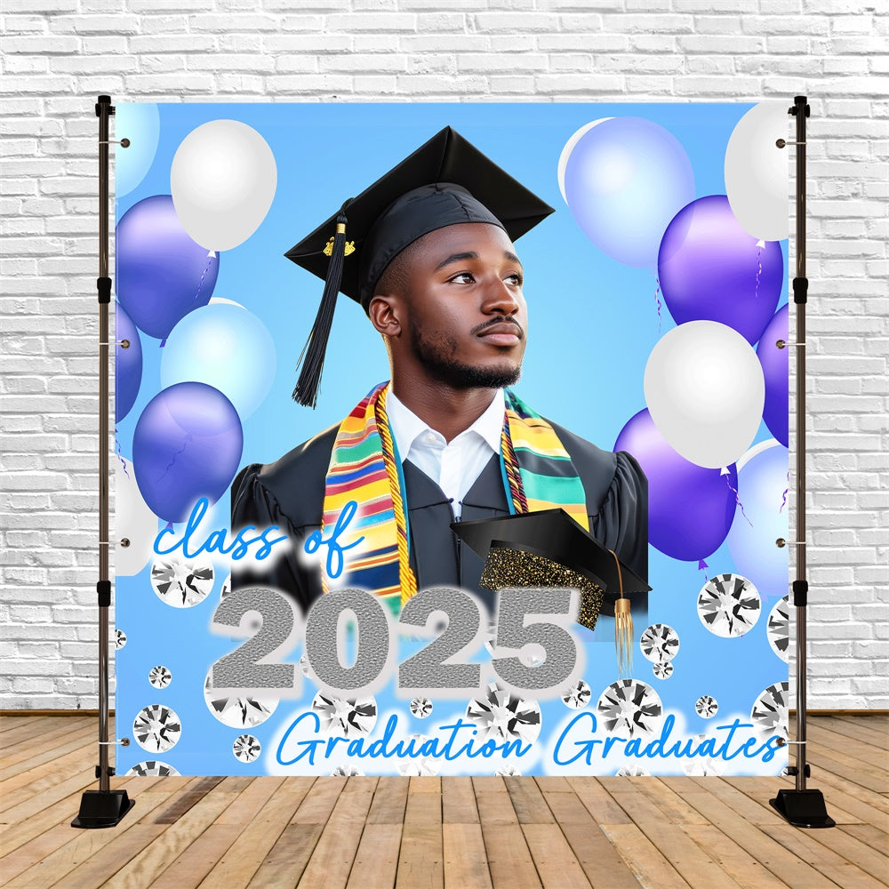 Customized Graduation Backdrop Diamant funkelnde Party Graduation Backdrop TWW5-30